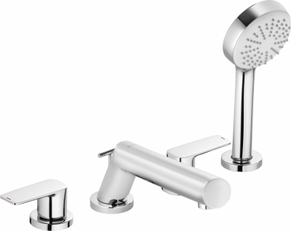 Смеситель Kludi Pure&Style 404250575 на борт ванны двухвентильный, хром