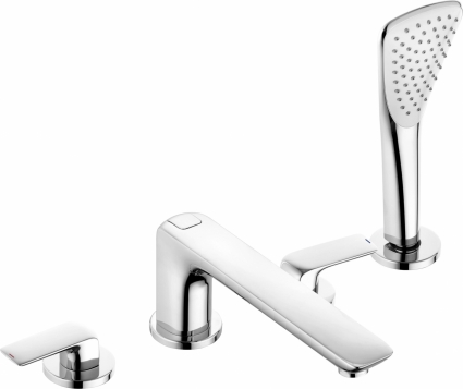 Смеситель Kludi Ameo 414240575 на борт ванны двухвентильный, хром