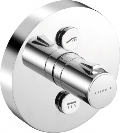 Термостат Kludi Push 388120538 для ванны с душем, термостат, хром