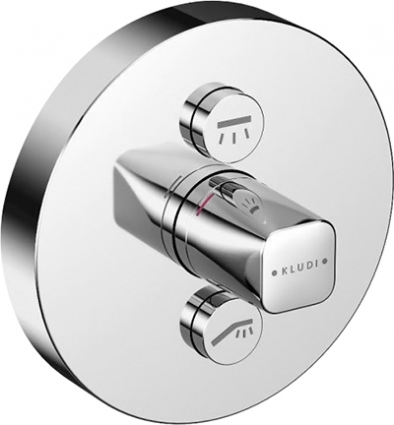 Смеситель Kludi Push 386120538 для ванны с душем, двухвентильный, хром