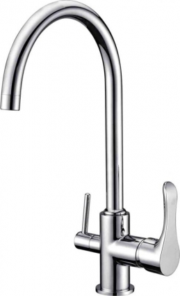 Смеситель Zorg Clean Water ZR 317 YF для кухонной мойки однорычажный, хром