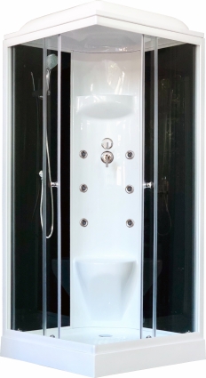 Душевая кабина Royal Bath RB 80HP7-BT квадратная, поддон низкий, с гидромассажем