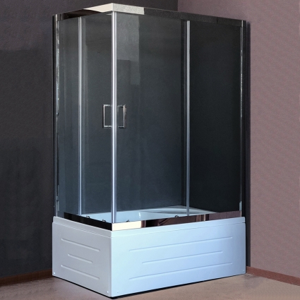 Душевой уголок Royal Bath RB-L3002-4 прямоугольный, двери раздвижные, стекло прозрачное