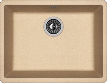 Мойка кухонная Florentina Вега 500 бежевый матовая, прямоугольная, 54x42 см