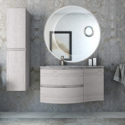 Мебель для ванной Cezares Vague 104 L rovere sbiancato подвесная, левая