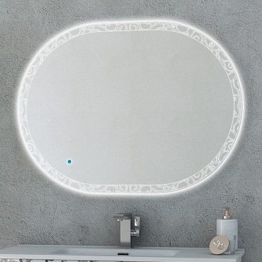 Зеркало Cezares 44997 c LED-подсветкой touch system 100х75 овальное,  в современном стиле