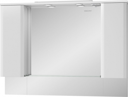 Зеркало-шкаф Edelform Amata 120 с подсветкой, с полками, с розеткой