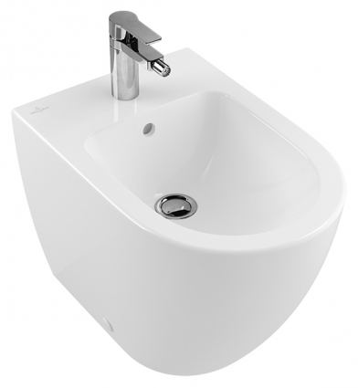 Биде напольное Villeroy & Boch Subway 2.0 alpin цвет белый, овальное, 37.5x56 см