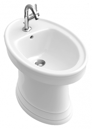 Биде напольное Villeroy & Boch Amadea 7485 00R1 alpin цвет белый, овальное, 38.5x65 см