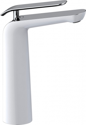Смеситель Timo Olivia 3211/00-16F chrome / white для раковины однорычажный, высота излива 22.9 см
