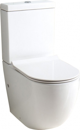Унитаз напольный BelBagno Sfera-r BB006CPR белый, овальный, 37x61.5 см