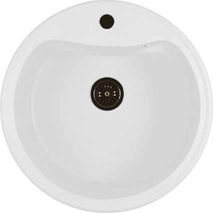 Мойка кухонная Mixline ML-GM09 (341) молоко матовая, круглая, 49x49 см