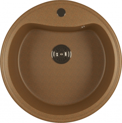 Мойка кухонная Mixline ML-GM09 (307) терракотовая матовая, круглая, 49x49 см