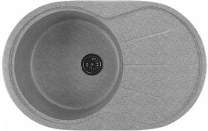 Мойка кухонная Mixline ML-GM29 (310) серая матовая, овальная, 75x48 см