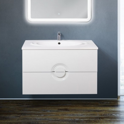 Тумба для комплекта BelBagno Onda 100 bianco lucido подвесная, с ящиками