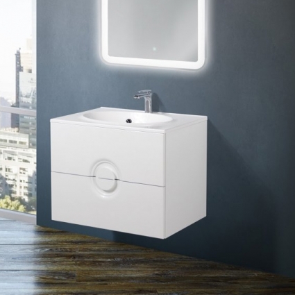 Тумба для комплекта BelBagno Onda 90 bianco lucido подвесная, с ящиками
