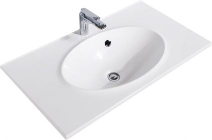 Мебельная раковина BelBagno BB750/500-LV-MR-OND цвет белый, на тумбу