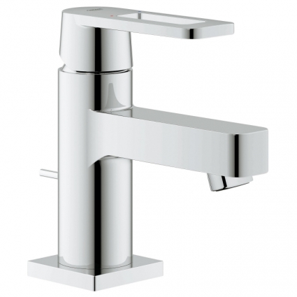 Смеситель для раковины Grohe Quadra с донным клапаном, уменьшенный, однорычажный, хром