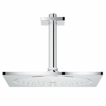 Верхний душ Grohe Rainshower F-series, 254х254 мм, потолочный кронштейн, хром