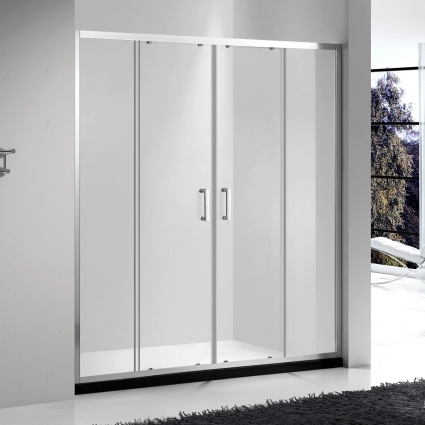 Душевая дверь в нишу Gemy Victoria S30192D 180 см раздвижная, стекло прозрачное