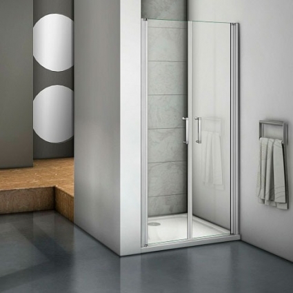 Душевая дверь в нишу Good Door Mokka SD-90-C-WE распашная, стекло прозрачное