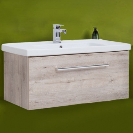Тумба с раковиной Dreja Big Inn 100 дуб кантри, подвесная, матовая