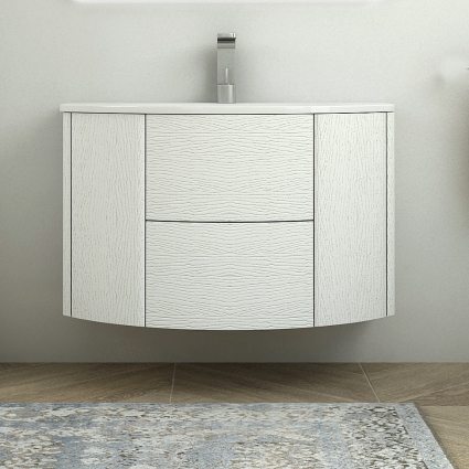 Тумба для комплекта Cezares Eden 90 frassino bianco подвесная, с ящиками