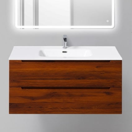 Тумба с раковиной BelBagno Etna 100 rovere cillegio, подвесная, с ящиками