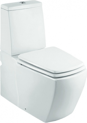 Унитаз-компакт Creo Decart DC1001 белый, прямоугольный, 40x70.4 см