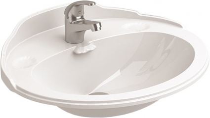 Раковина Sanitana Grecia 57 цвет белый, на столешницу, овальная
