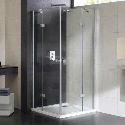 Душевой уголок Cezares Crystal-S-AH-2-100/90-C-Cr-L прямоугольный, двери распашные