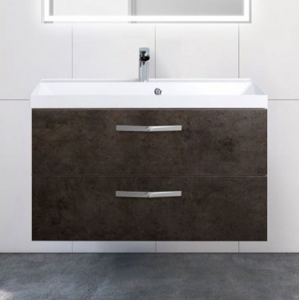 Тумба для комплекта BelBagno Aurora 90 cemento scuro подвесная, матовая