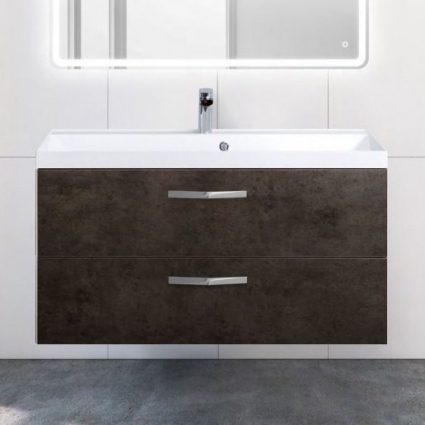 Тумба для комплекта BelBagno Aurora 100 cemento scuro подвесная, матовая