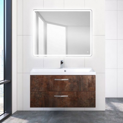 Мебель для ванной BelBagno Aurora 100 metallo vintage подвесная, матовая