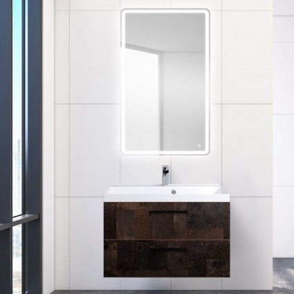 Мебель для ванной BelBagno Aurora 70 metallo с ящиками, с подсветкой