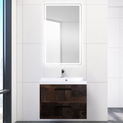 Мебель для ванной BelBagno Aurora 60 metallo с ящиками, с подсветкой