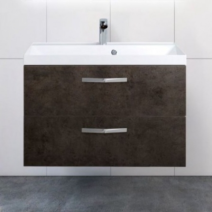 Тумба с раковиной BelBagno Aurora 80 cemento scuro, с ящиками