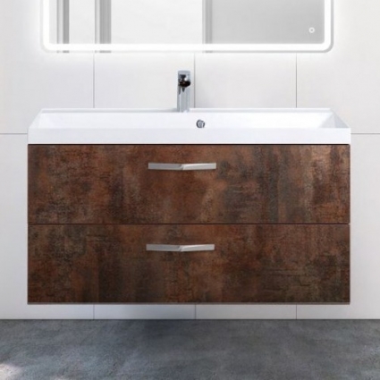 Тумба с раковиной BelBagno Aurora 100 metallo vintage, подвесная, матовая