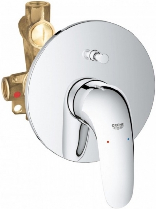 Смеситель Grohe Eurostyle 23730003 С ВНУТРЕННЕЙ ЧАСТЬЮ, для ваны с душем, однорычажный, хром