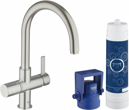 Смеситель Grohe Blue Pure 33249DC1 с функцией фильтрации, сенсорный, сталь