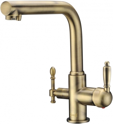 Смеситель Zorg Clean Water ZR 313 YF-33 BR для кухонной мойки однорычажный, бронза