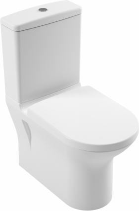 Унитаз-компакт Serel Nita NT02 белый, овальный, 35.5x64 см