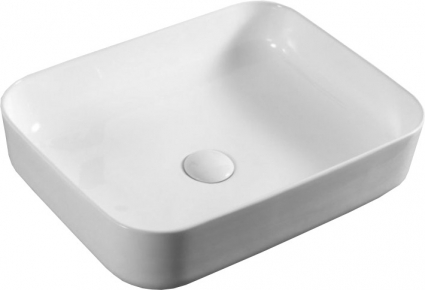 Раковина BelBagno BB1304 накладная цвет белый, на столешницу, прямоугольная