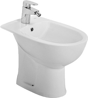 Биде напольное Kolo Freja L75000000 цвет белый, овальное, 35.5x54 см