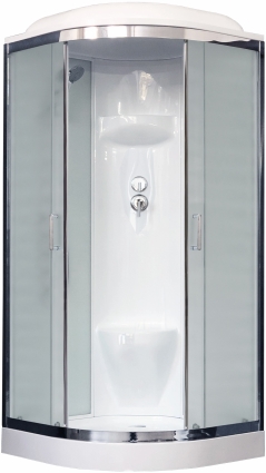 Душевая кабина Royal Bath RB 100HK6-WC-CH четверть круга, поддон низкий