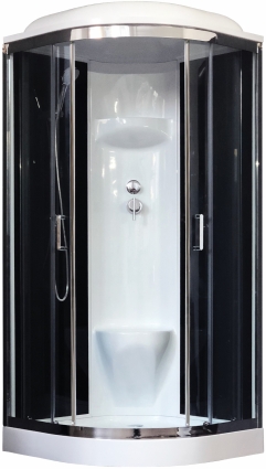 Душевая кабина Royal Bath RB 100HK6-BT-CH четверть круга, поддон низкий