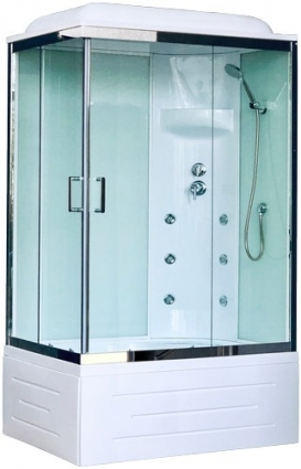 Душевая кабина Royal Bath RB 8120BP3-WT-CH R прямоугольная, поддон глубокий