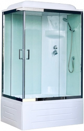 Душевая кабина Royal Bath RB 8100BP6-WT-CH R прямоугольная, поддон глубокий