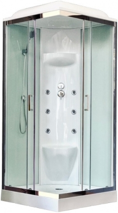 Душевая кабина Royal Bath RB 80НР7-WT-СН квадратная, поддон низкий