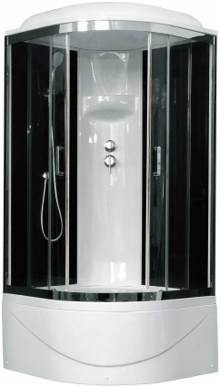 Душевая кабина Royal Bath RB 90BK6-BT-CH четверть круга, поддон глубокий